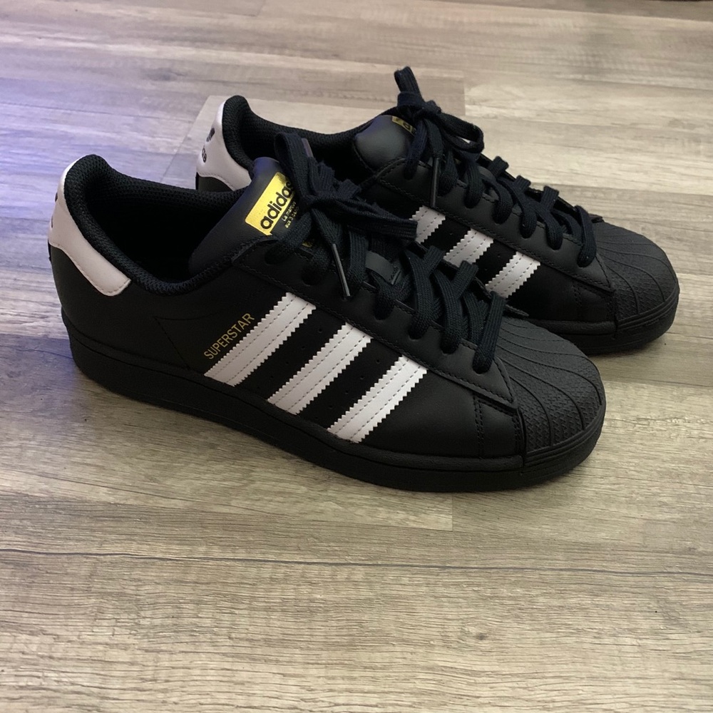 Adidas Superstar Black White Shell toe S 7 Men
